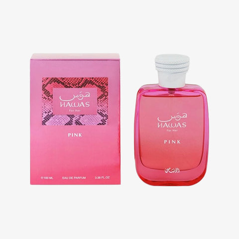 Hawas Pink For Women By Rasasi Eau de Parfum Spray 3.4 oz