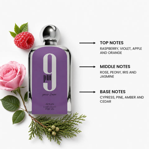 9 PM Pour Femme By Afnan Eau de Parfum 3.4 oz