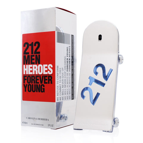 212 Men Heroes Forever Young for Men By Carolina Herrera Eau de Toilette 3.0 oz