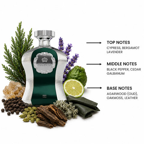 His Highness III Green For Men By Afnan Eau De Parfum Spray 3.4 oz