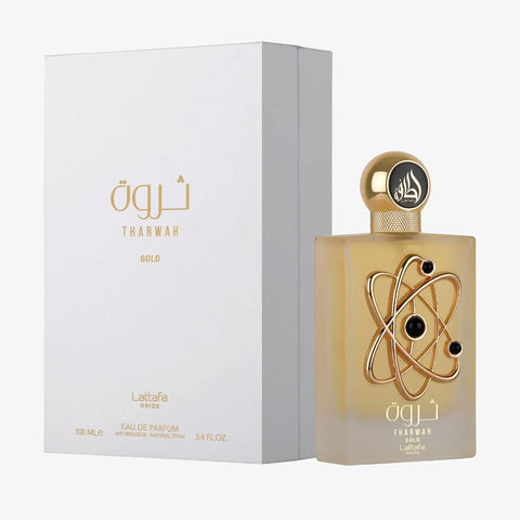 Tharwah Gold by Lattafa Eau De Parfum Spray 3.4 oz
