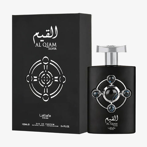 Al Qiam Silver For Men by Lattafa Eau de Parfum Spray 3.4 oz