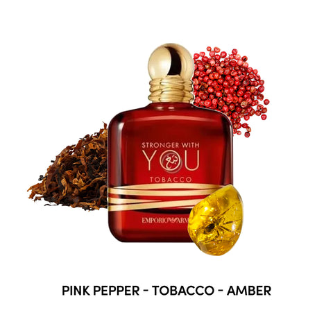 Stronger With You Tobacco For Men By Giorgio Armani Eau de Parfum Spray 3.4 oz