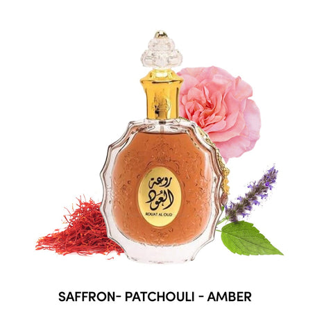 Rouat Al Oud by Lattafa Eau De Parfum Spray 3.4 oz