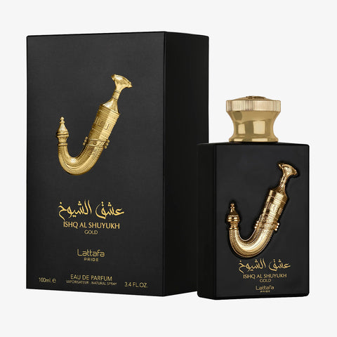 Ishq Al Shuyukh Gold by Lattafa Eau De Parfum Spray 3.4 oz