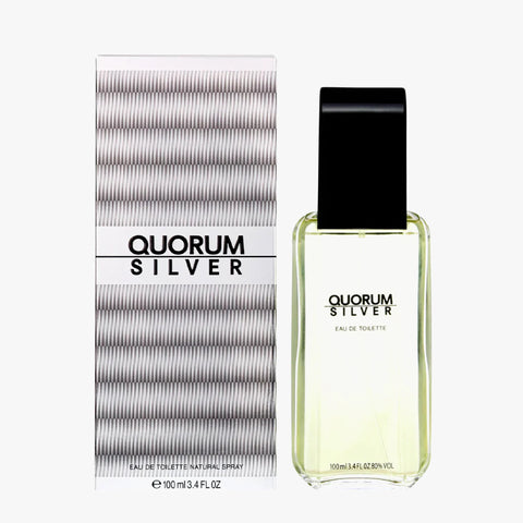 Quorum Silver For Men By Antonio Puig Eau De Toilette Spray 3.4 oz