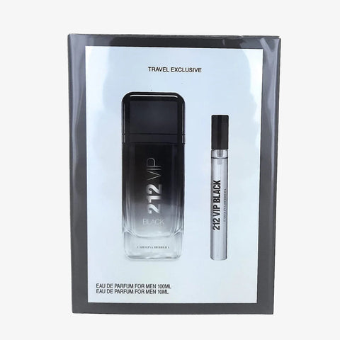 212 Vip Black for Men By Carolina Herrera Travel Set