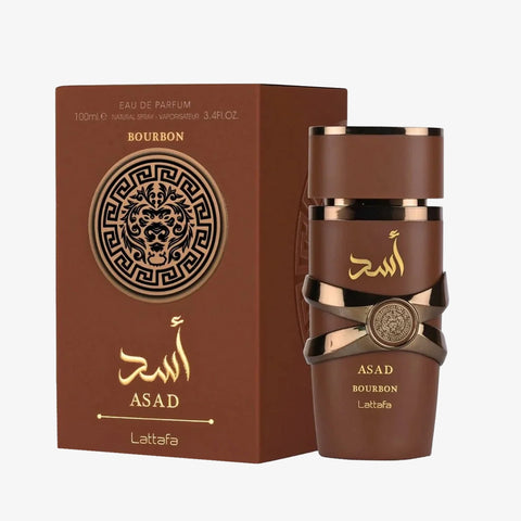 Asad Bourbon For Men By Lattafa Eau De Parfum Spray 3.4 oz