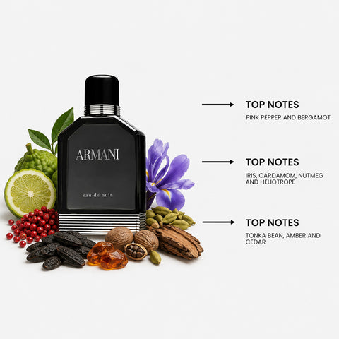 Armani Eau de Nuit For Men By Giorgio Armani Eau de Toilette Spray 3.4 oz