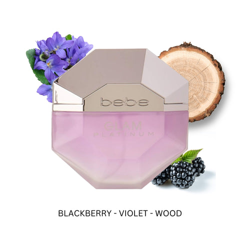 Bebe Glam Platinum For Women by Bebe Eau De Parfum Spray 3.4 oz