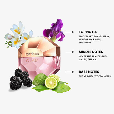 Bebe Glam Platinum For Women by Bebe Eau De Parfum Spray 3.4 oz