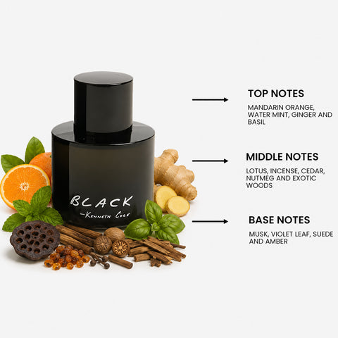 Black For Men By Kenneth Cole Eau De Toilette Spray 3.4 oz