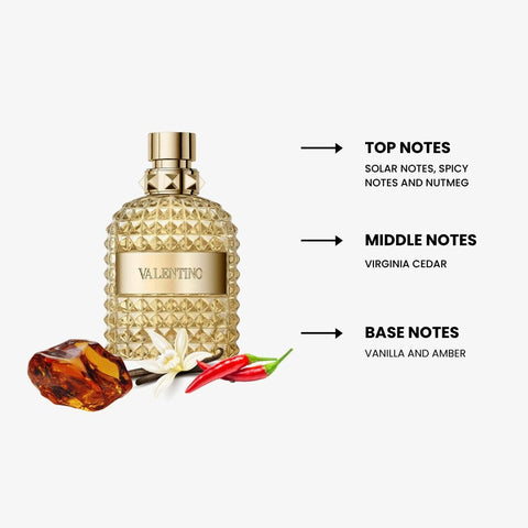 Born In Roma The Gold Uomo For Men Valentino Eau De Toilette 3.4 oz