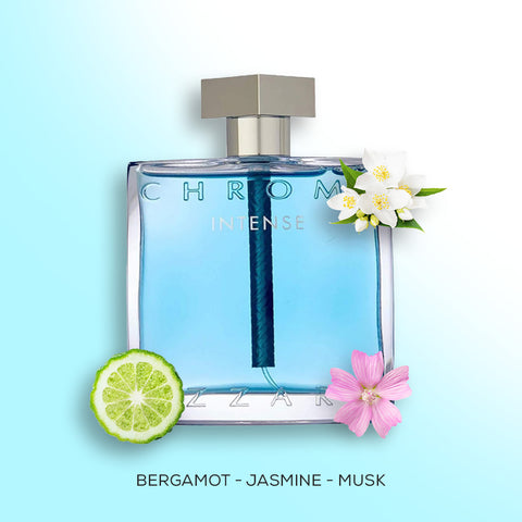 Chrome Intense For Men By Azzaro Eau De Toilette Spray 3.4 Oz