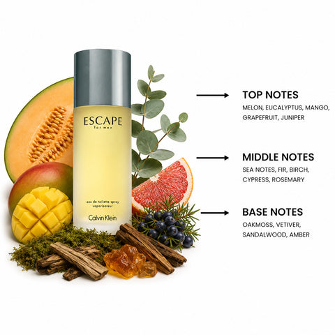 Ck Escape For Men By Calvin Klein Eau De Toilette Spray 3.4 oz