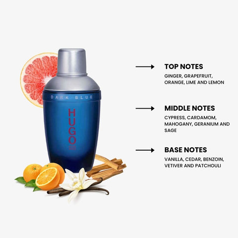 Dark Blue For Men By Hugo Boss Eau De Toilette Spray 2.5 oz