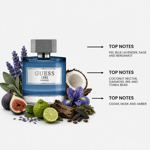 Guess 1981 Indigo For Men By Guess Eau De Parfum Spray 3.4 oz