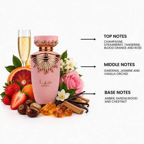 Haya For Women by Lattafa Eau De Parfum Spray 3.4 oz