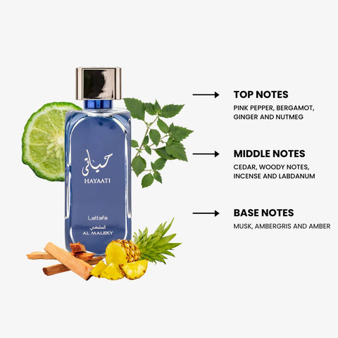 Hayaati Al Maleky by Lattafa Eau De Parfum Spray 3.4 oz