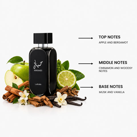 Hayaati For Men By Lattafa Eau De Parfum Spray 3.4 oz