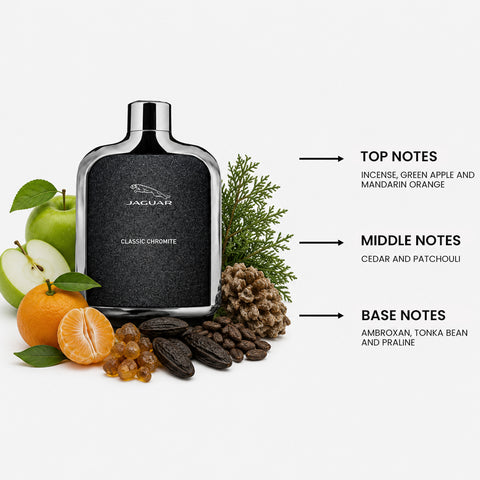 Jaguar Classic Chromite For Men By Jaguar Eau de Toilette Spray 3.4 oz