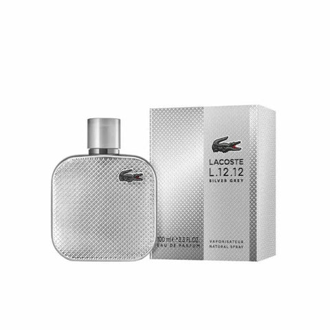 Lacoste 12.12 Silver Grey For Men By Lacoste Eau de Parfum Spray 3.4 oz
