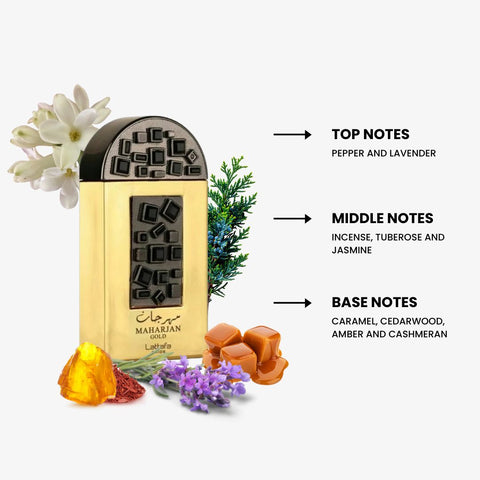 Maharjan Gold by Lattafa Eau De Parfum Spray 3.4 oz
