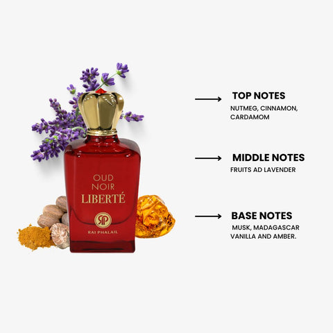 Oud Noir Liberte by Rai Phalail Eau de Parfum Spray 3.4 oz