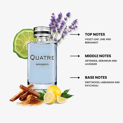 Quatre For Men By Boucheron Eau De Toilette Spray 3.3 oz
