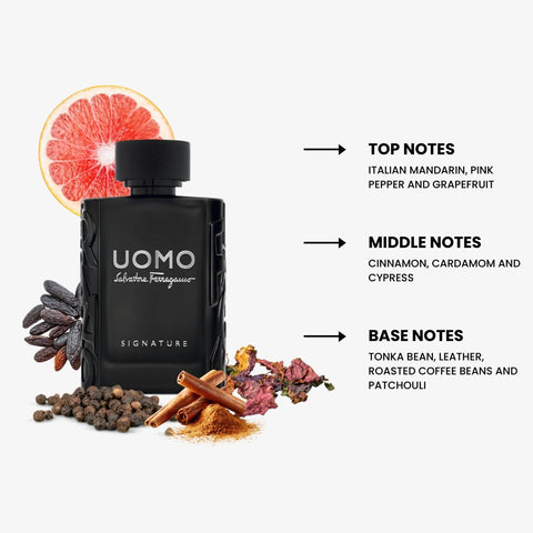 Uomo Signature for Men By Salvatore Ferragamo Eau de Parfum Spray 3.4 oz