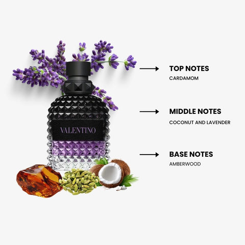 Valentino Uomo Born In Roma Purple Melancholia For Men Eau de Toilette Spray 1.7 oz