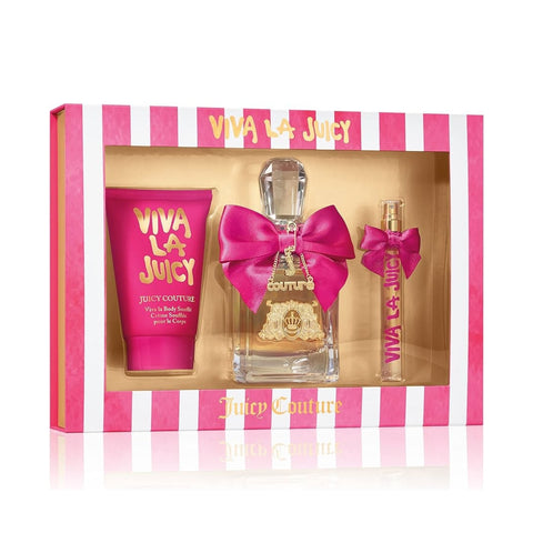 Viva La Juicy For Women By Juicy Couture Eau De Parfum Spray 3.4 oz Gift Set 3 Pcs