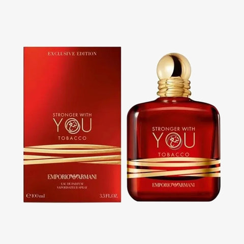 Stronger With You Tobacco For Men By Giorgio Armani Eau de Parfum Spray 3.4 oz