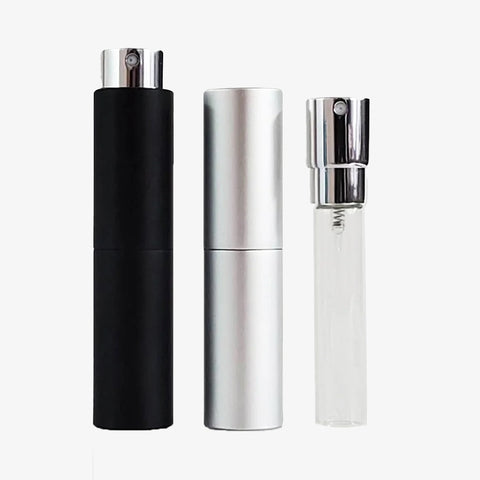 Portable Mini Refillable Black Perfume Atomizer 0.27 oz