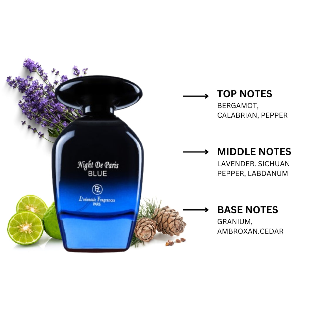 Night de Paris Blue By Lorientale Fragrances Eau de Parfum Tester