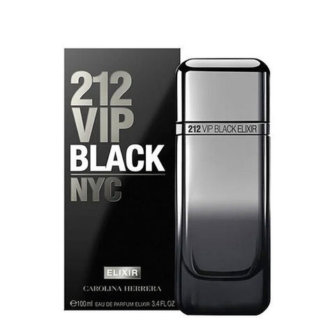 212 Vip Black Elixir for Men By Carolina Herrera Eau de Parfum Elixir 3.4 oz