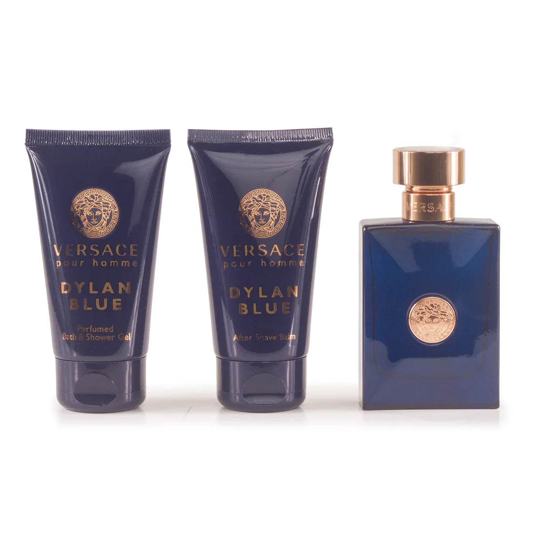 Versace Dylan Blue Men 3pc Set Cologne Spray 3.4 oz Shower Gel 5.0 Travel  Spray