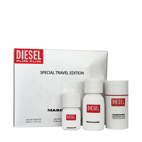 Plus Plus For Men By Diesel Eau de Toilette Spray 2.5 oz Gift Set 3 pieces