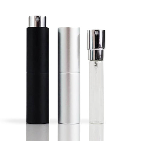 Portable Mini Refillable Black Perfume Atomizer 0.27 oz