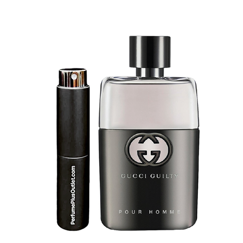 Travel Spray Black 0.27 oz filled with Guilty for Men By Gucci